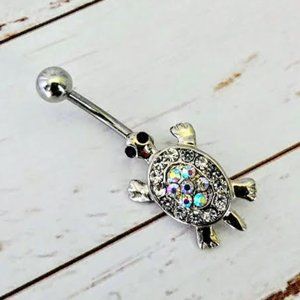Crystal Turtle Belly Ring